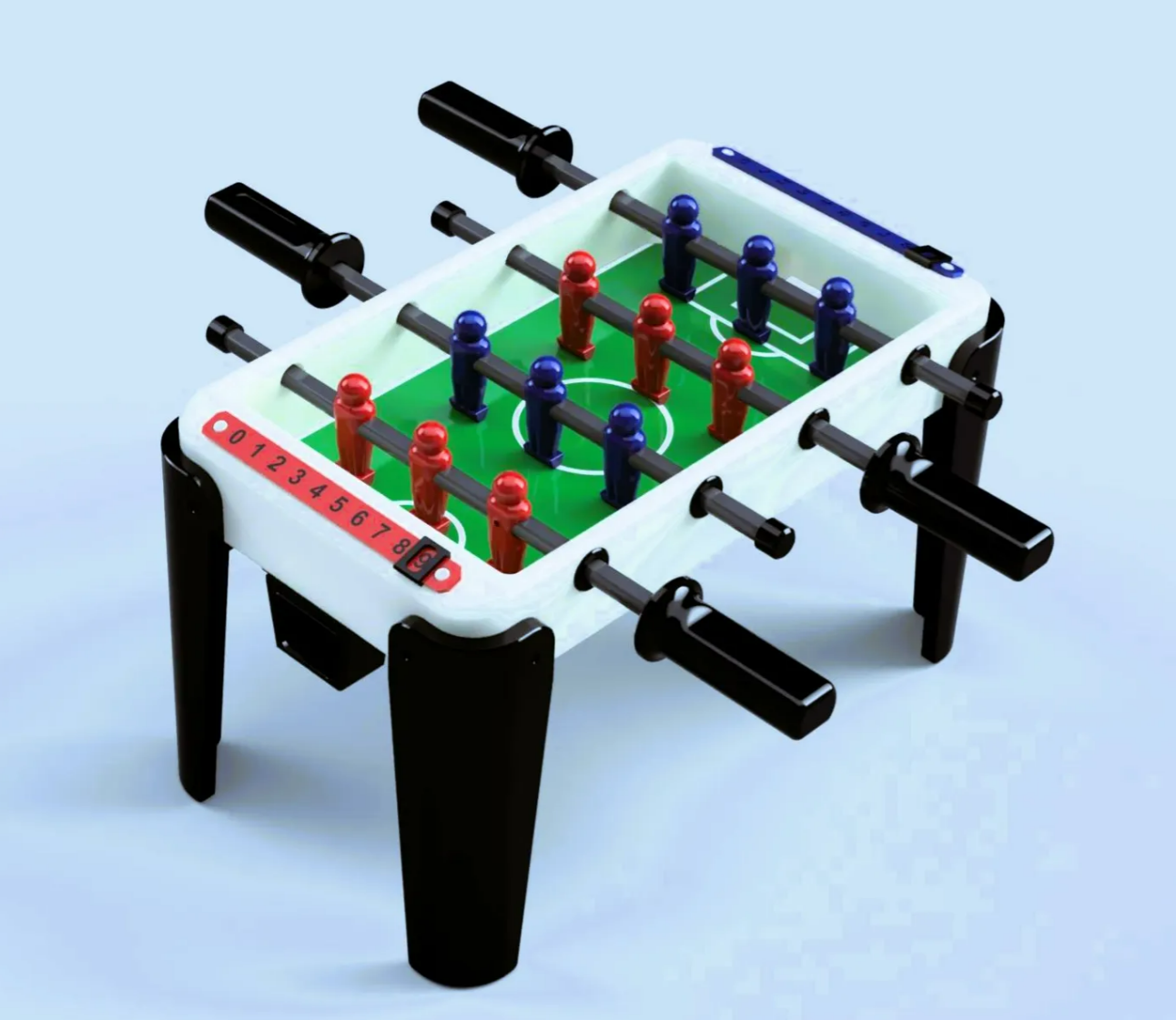 Mini Foosball Table, Soccer Foosball Table comes with 2 balls, a soccer table for game rooms, parties, and family nights.