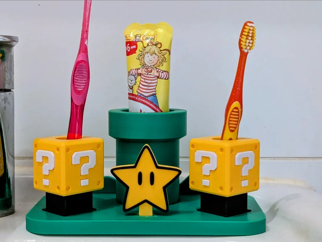 Super Mario Toothbrush Holder
