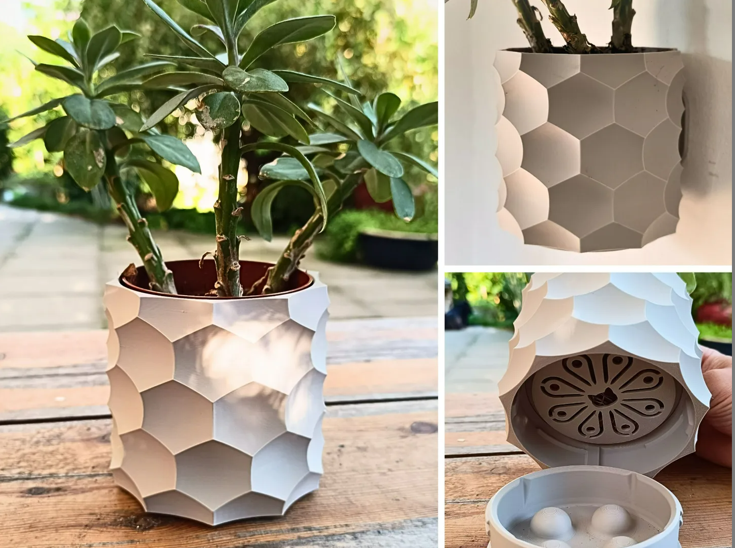 Inverted Planter, Upside Down Planter, Custom Color 3D Printing Printed Planter, Small Planter, wall planter