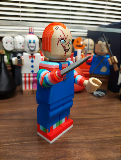 Big Brick chucky come with knife, hamer and stand