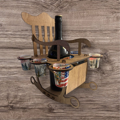 Chair drink stand,  6 cup holders on the sides of the chair comes with 6 cups FREE!